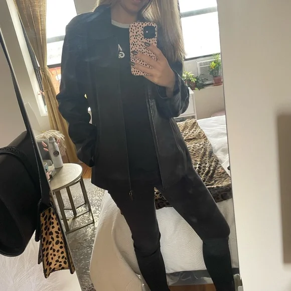 Worthington Black Leather Jacket - Picture 6 of 12